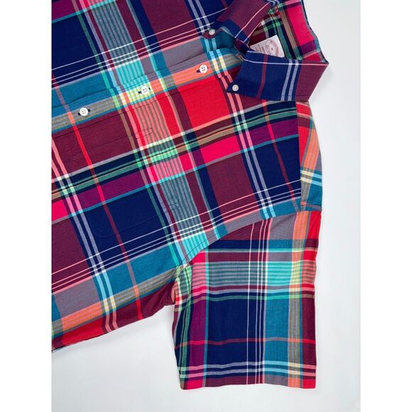 Brooks Brothers Madison Men’s Plaid Short Sleeve Button Up Shirt | Size Medium - Picture 1 of 7